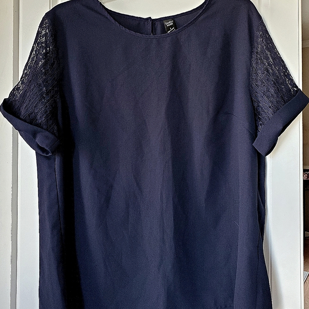 Womens Emery Rose Top Short Sleeve Lace Size L